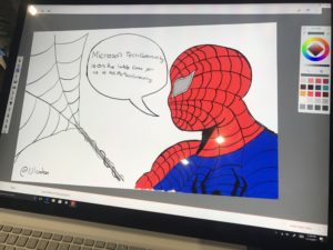 Surface Studio drawing art spiderman Tech Community